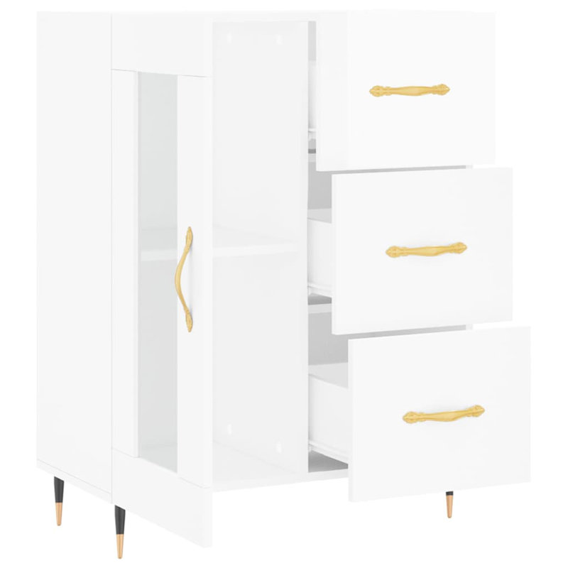 Roulston 1 - Door Standard Accent Cabinet, High Gloss White
