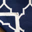 Tapis géométrique bleu en laine et coton tissé à la main Emek-791988696