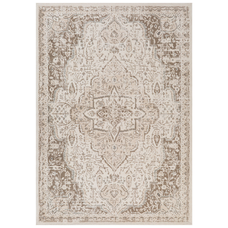 Tapis oriental à médaillon transitionnel Nimaha, Rectangle 1 pi 10 po x 2 pi 11 po