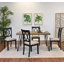 Ensemble de table de salle à manger, table de salle à manger en épingle à cheveux avec chaises à dossier croisé, noir riche-2009761423