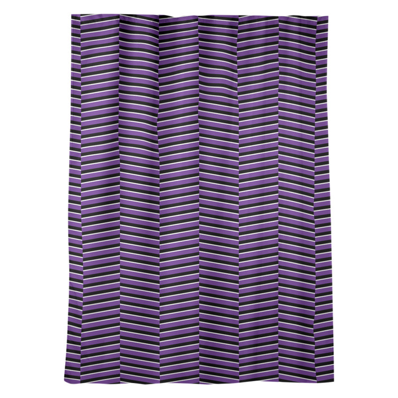 Panneau de rideau simple obscurcissant avec passe-tringle à rayures fracturées, Mauve