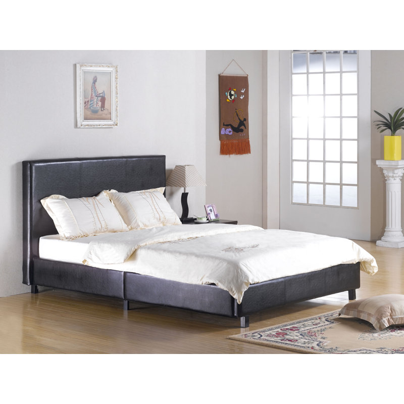 Zavier Upholstered Bed, Black, Kingsize (5')