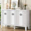 Armoire de rangement blanche avec composants - grande capacité, rangement élégant et facile à assembler, fabrication stable