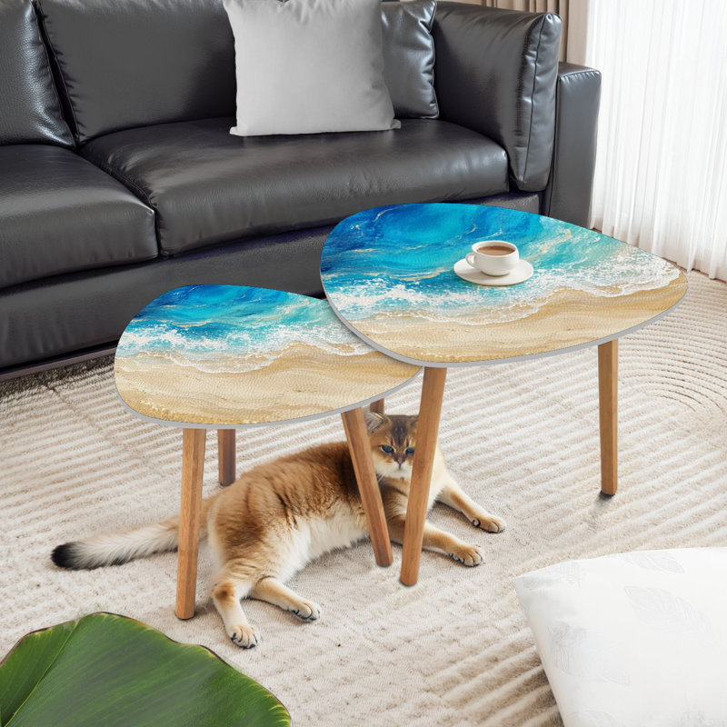 Ensemble de 2 tables basses gigognes Triangle Nest