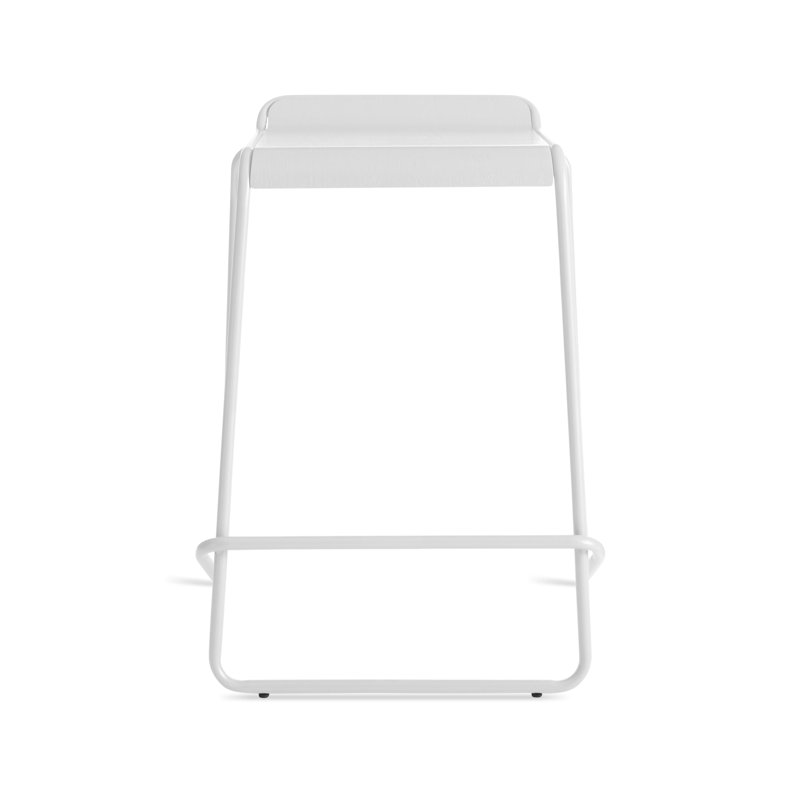 Ready Stool with Metal Frame, White, Counter Stool (25" Seat Height)