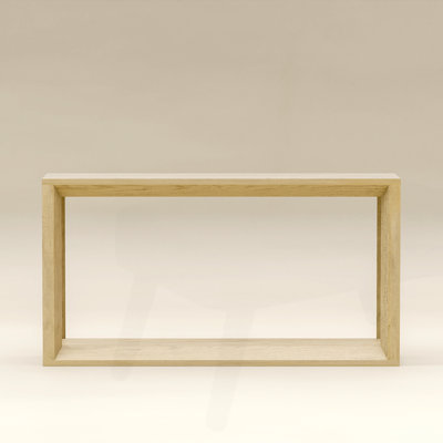 60" Rectangular Solid Wood Veneer Console Table