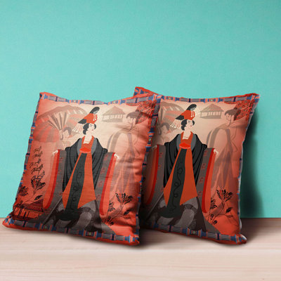 Housse et insert de coussin décoratif intérieur / extérieur en mélange de polyester