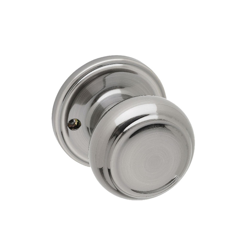 Faux bouton de porte Colonial, Nickel antique