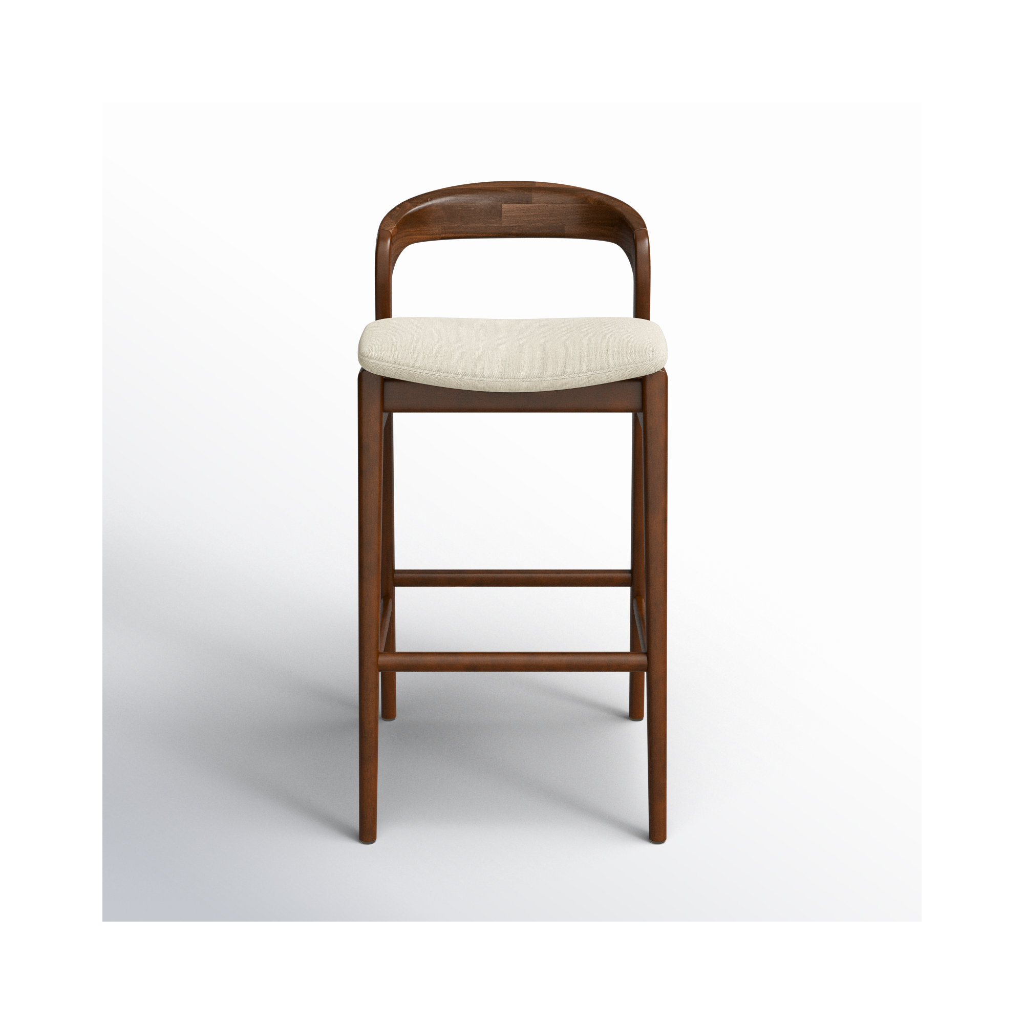 Anela Solid Wood Bar & Counter Stool, Bar Stool (29.25” Seat Height), Medley Ivory Performance Basketweave