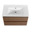Meuble-lavabo mural 30 po avec lavabo en céramique, 2 tiroirs à fermeture en douceur, ensemble KD-1651200866-1651200865