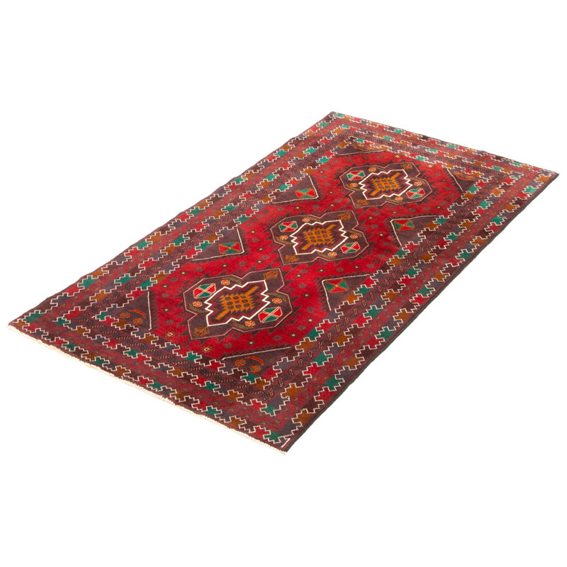 Tapis rouge Teimani 3 pi 8 po x 6 pi 8 po