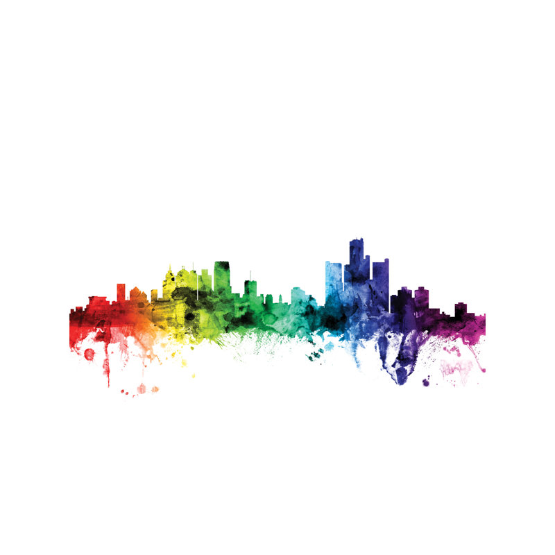 Detroit, Michigan, USA by Michael Tompsett - No Frame Print on Canvas, 66.04 cm H x 45.72 cm W x 1.91 cm D