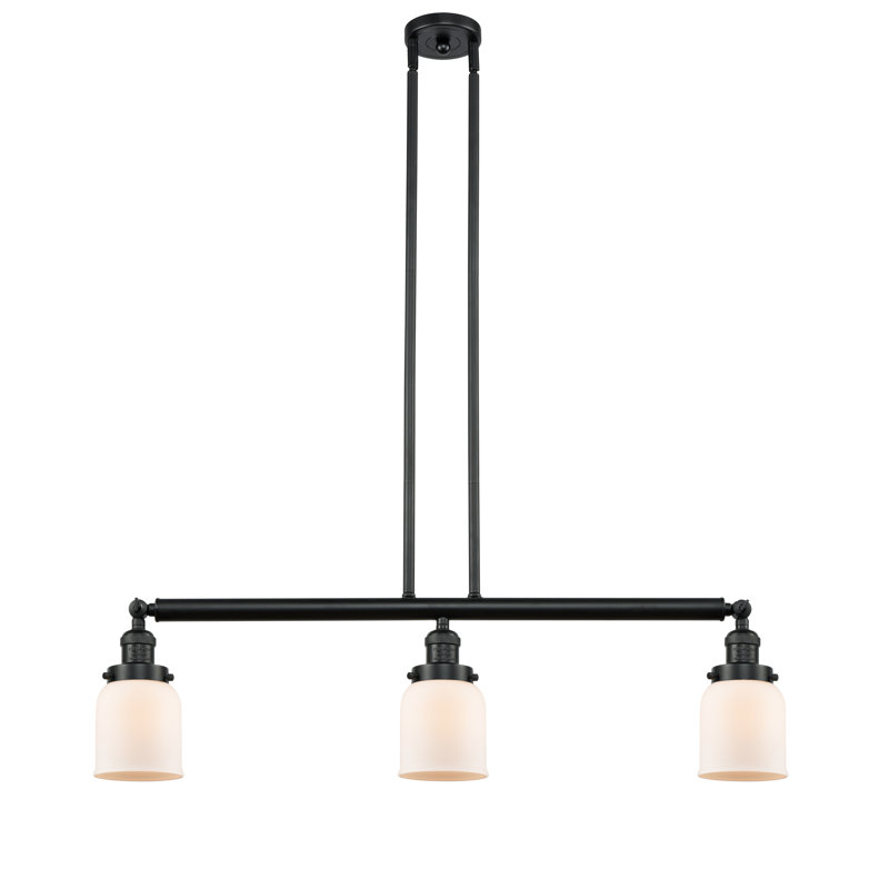 Tom 3 - Light Kitchen Island Pendant, No Bulb Included, Matte White Cased, Matte Black
