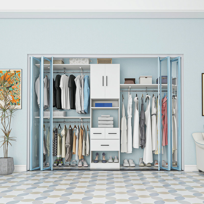 Ellysa 96'' Closet System, White