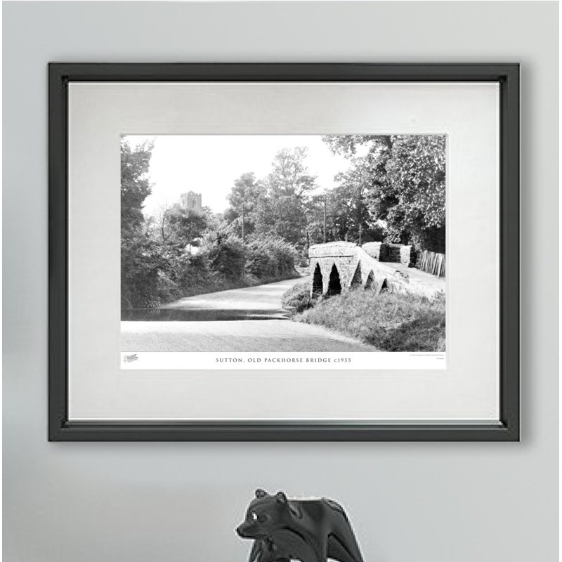 Sutton, Old Packhorse Bridge C1955 - Single Picture Frame Print, 28cm H X 36cm W x 2cm D
