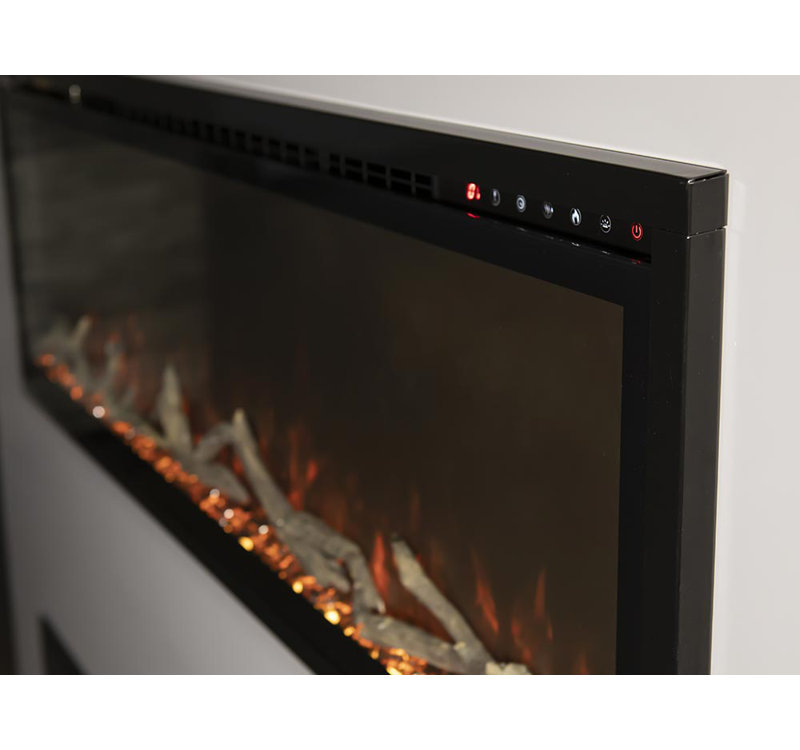 Modern Flames Spectrum Slimline Recessed or Wall Mounted Electric Fireplace, 17" H x 49.75" W x 4.75" D