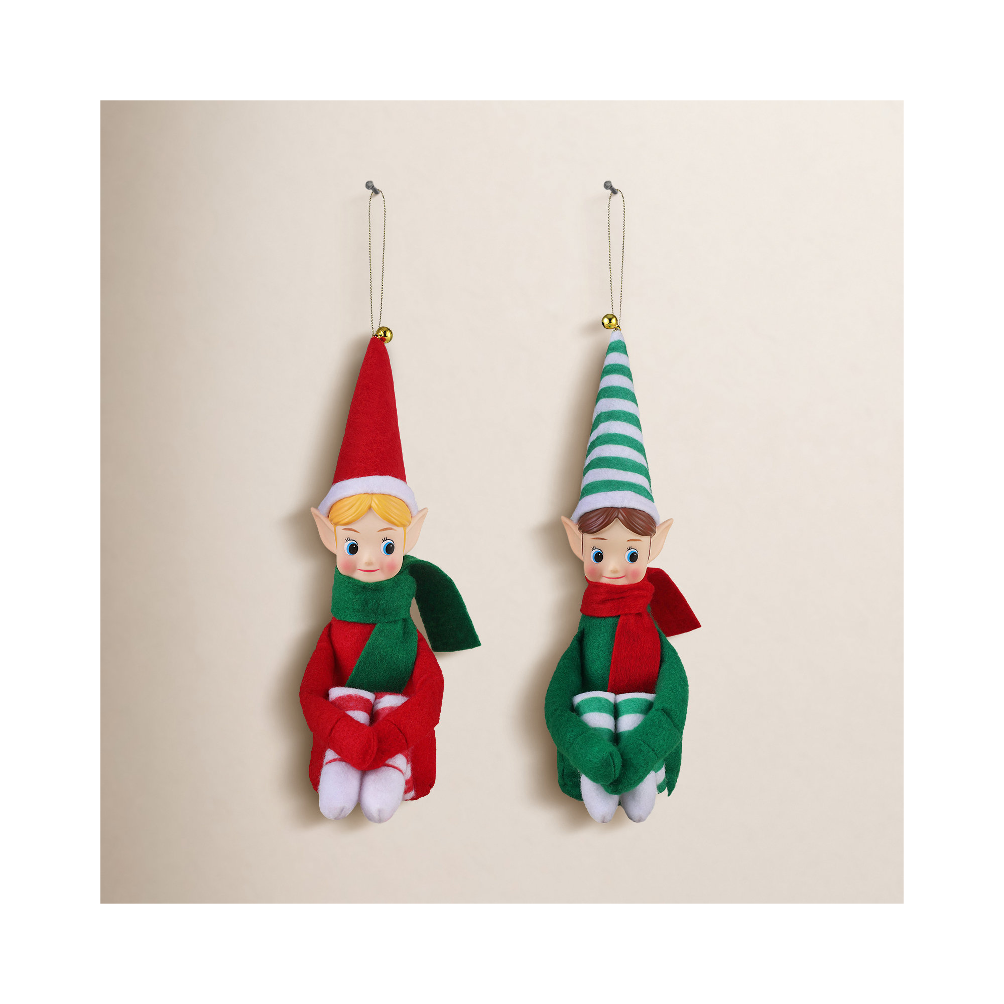 Merry Mischief Makers Set of 2 Recordable Knee Hugger Elves