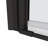 1 3/8" Adjustment,Universal Pivot Shower Door, Open Outside, With 1/4" Tempered Glass And Matted Black Finish 2472-123210437