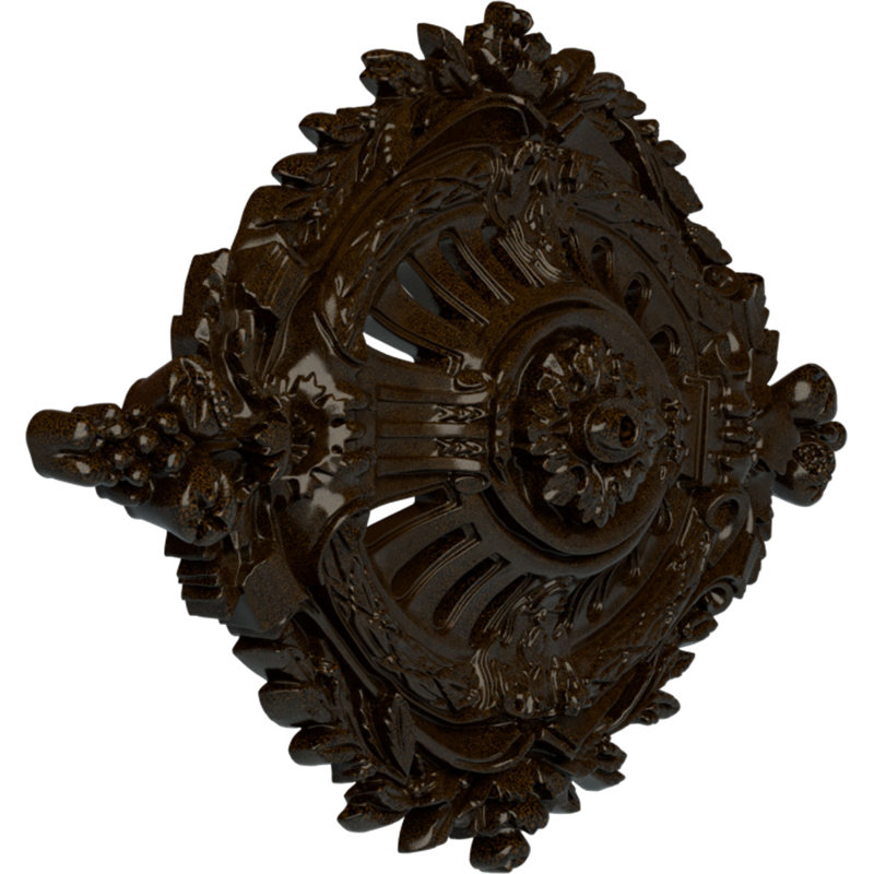 Endurathane Antonio Ceiling Medallion, 35 7/8"W x 22 1/2"H x 4 3/8"P, Hand-Painted Bronze Finish, Bronze