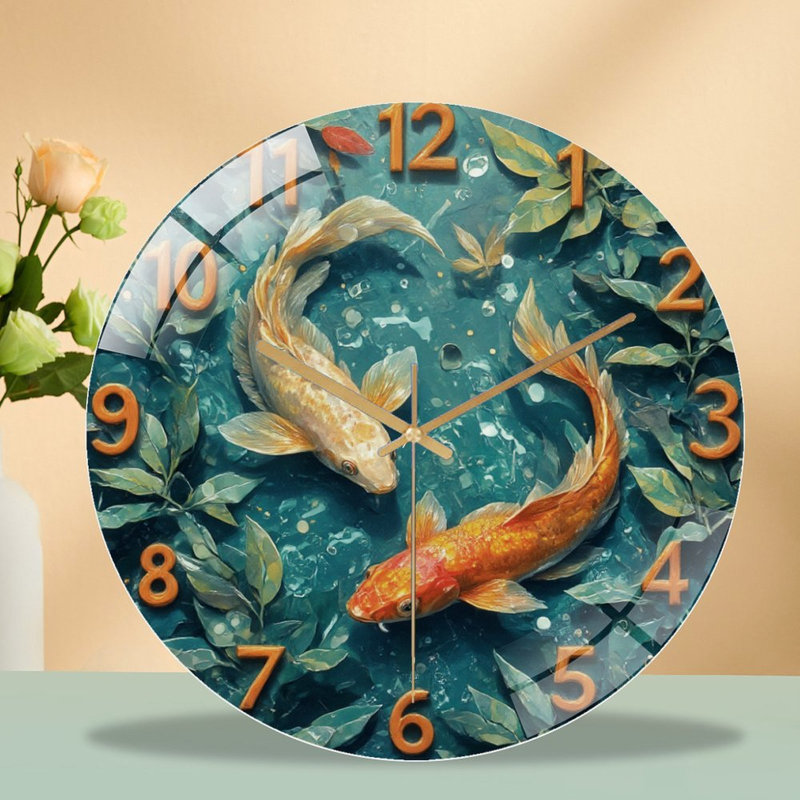 Horloge murale en verre 12 po