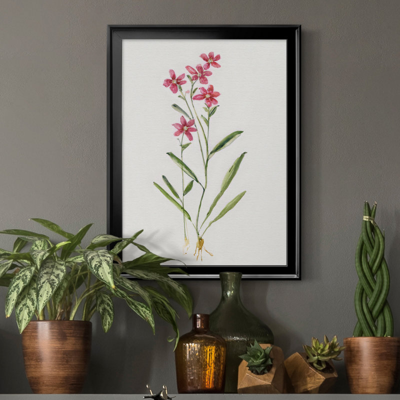 Delicate Pink II - peinture sur toile encadrée, Noir, H 22,5 po x l 30,5 po x P 1,5 po