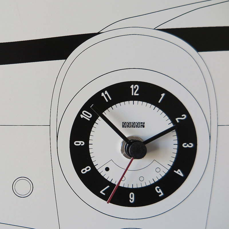 Gilligan Metal Wall Clock, White/Black
