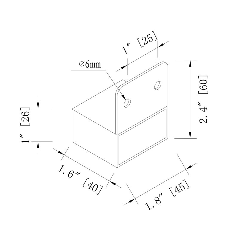 ALEKO Black Metal Bracket