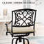 Tabouret de bar pivotant en aluminium 29,65 po avec coussin Sunbrella® Kenya-1379914850