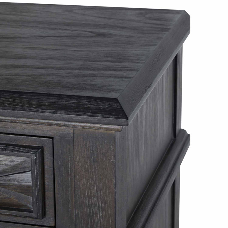 Ezekiel 2 - Door Accent Cabinet, Cerused Forest Black