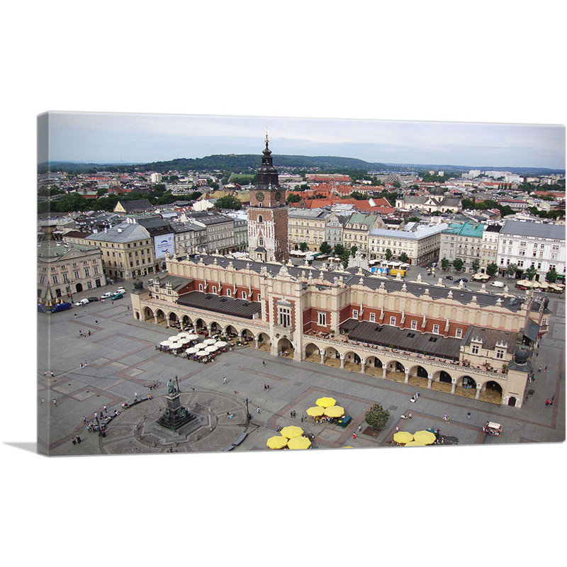 "Krakow Main Square", reproduction de photo sur toile tendue, H 12 po x l 18 po x P 0,75 po