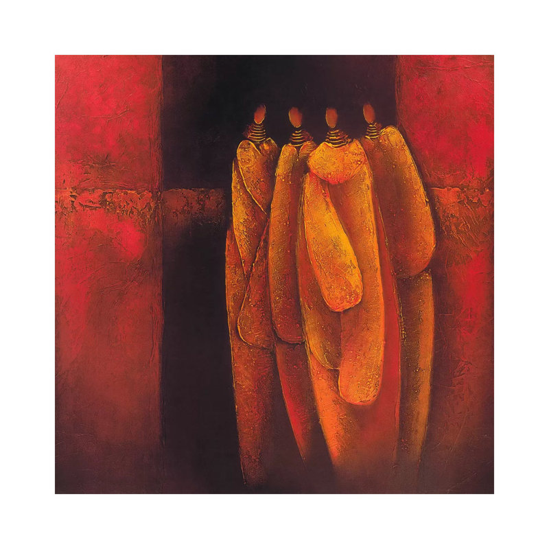 Personages II by Liesbeth Optendrees - Wrapped Canvas Gallery-Wrapped Canvas Giclée, 30.48 cm H x 30.48 cm W
