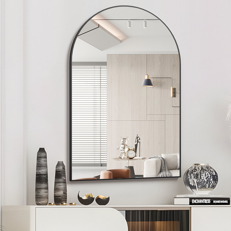 Egons Aluminum Mirror, Black