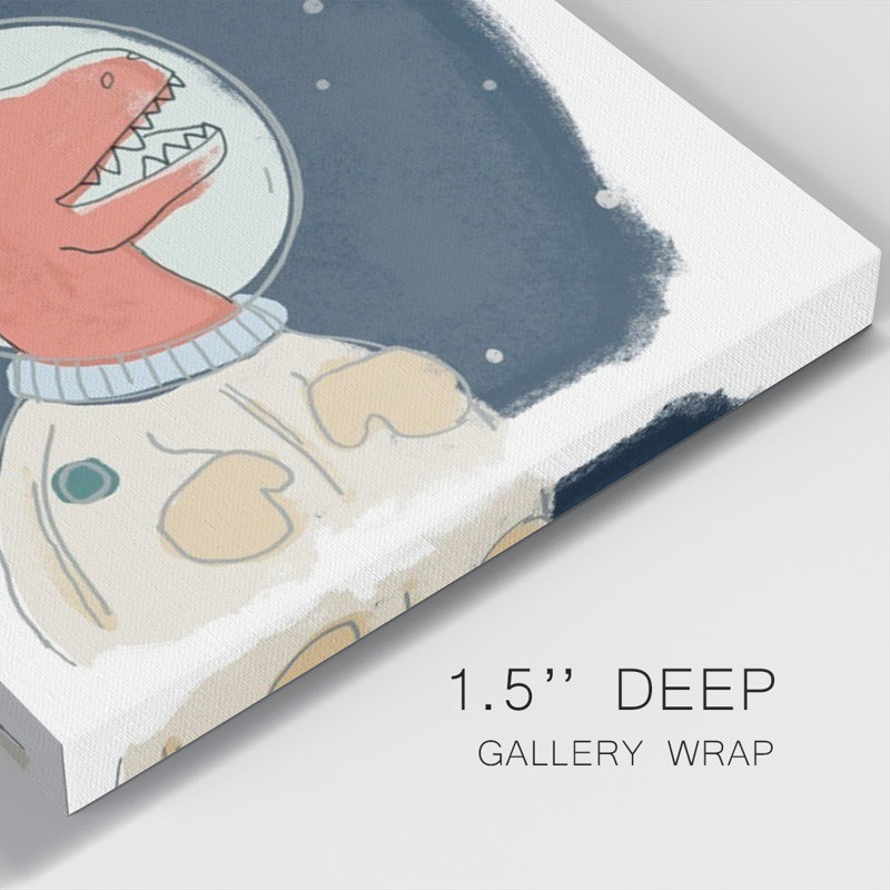 Space Dino II-Premium Gallery Wrapped Canvas - Ready to Hang