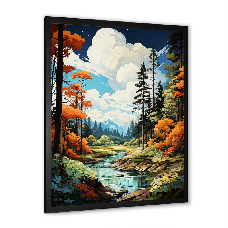 «Redwood Tree Shimmering Heights I», art mural sur toile paysage et nature, Cadre photo noir, H 20 po x l 12 po x P 1 po