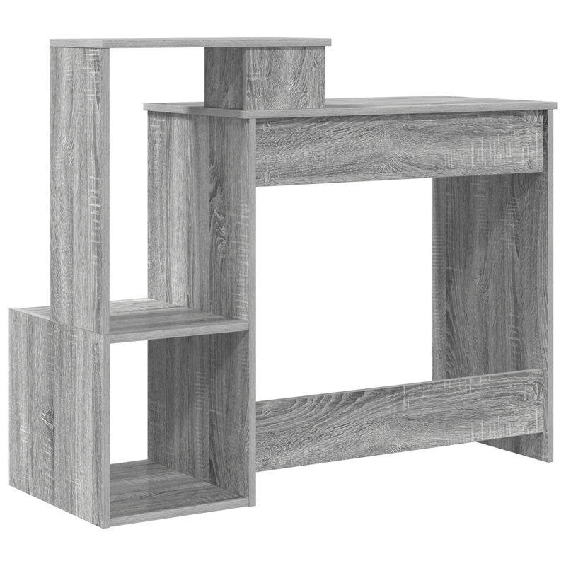Computer Desk Engineered Wood, MDF Medium, Grey Sonoma