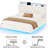 Mehrish Upholstered Floating Bed with LED Lights and USB Ports -1090953932-1093848360