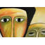 Hand -painted acrylic painting Amorous Walk