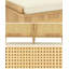 Banc d'entrée en rotin avec coussin, rangement à chaussures à 2 niveaux avec tablette réglable et portes d'armoire, structure en bois massif pour le couloir, le salon ou la chambre à coucher