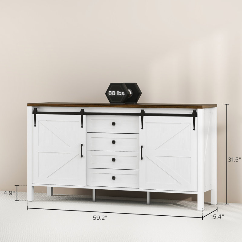 Armoire à café spacieuse, armoire à buffet avec tiroirs