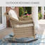 Chaise berçante d'extérieur à dossier haut avec coussins Quirama-750209447