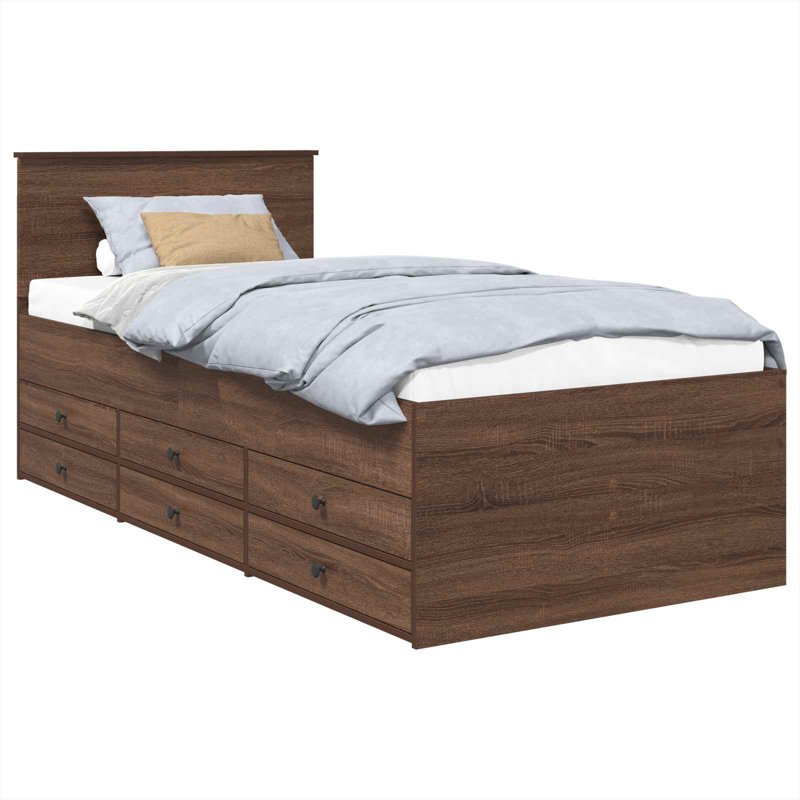 Daybed, Brown Oak, Small Single (2'6)