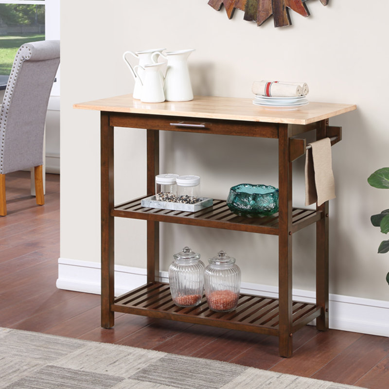 Janxiel 40'' Wide Prep Table with Drawer, Espresso