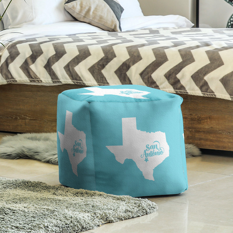 Repose-pieds cube san antonio texas, Bleu sarcelle