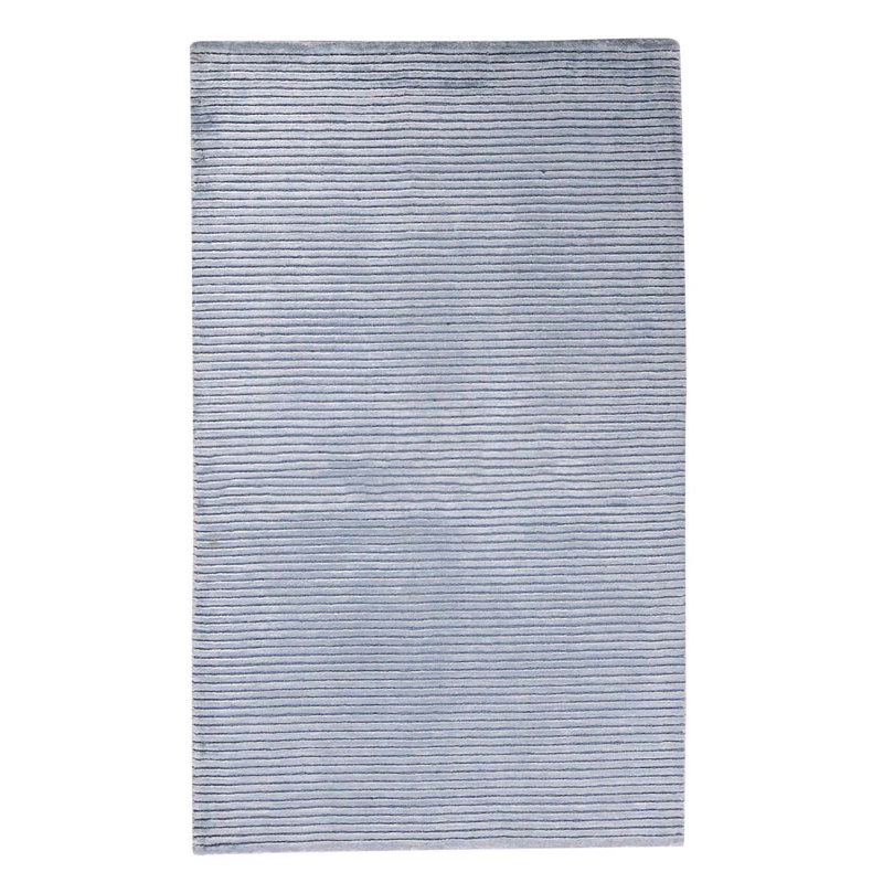 Hand Woven Wool Striped Area Rug, Rectangle 3' x 5'