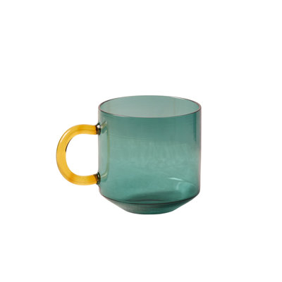 Niko Glass Mug, Teal