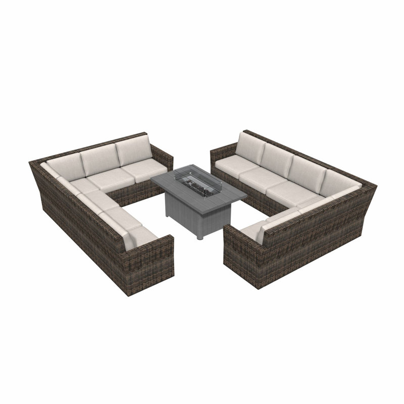 12 - Person Patio Conversation Set with Cushions