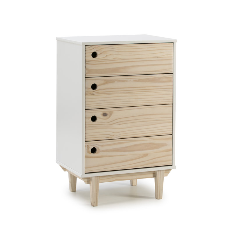 Rorie Solid Wood 50 cm W Chest of 4 Drawers