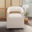 Chaise rembourrée Performance en tissu avec roulettes cachées-1210429636