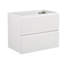 Meuble-lavabo mural sans lavabo, blanc, avec deux tiroirs-793449840-793449842