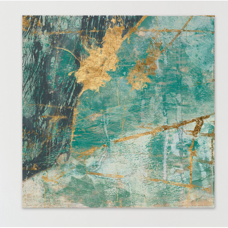 « bleu-dentelle », reproduction d’art sur toile encadrée, H 18 po x l 18 po x 1,5 po